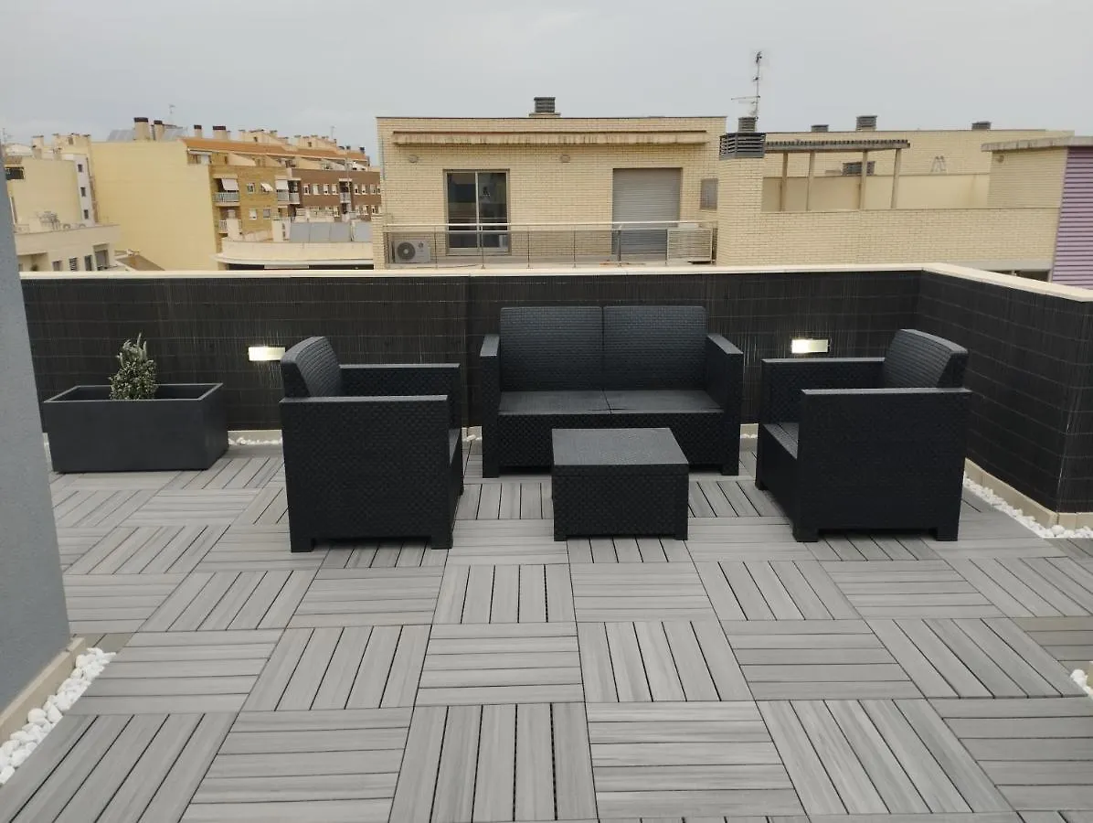 Apartamento Atico con hidromasaje, terraza y piscina Amposta